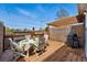 Cozy wooden deck perfect for outdoor dining and grilling with a grill and patio furniture at 2955 N Columbine St, Denver, CO 80205
