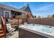 Inviting backyard featuring a relaxing hot tub and outdoor seating area at 2955 N Columbine St, Denver, CO 80205