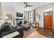 Bright and airy living room featuring a fireplace and comfortable seating at 2955 N Columbine St, Denver, CO 80205