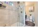 Clean and modern bathroom features a walk-in shower and contemporary finishes at 33 L Rd, Golden, CO 80403