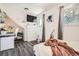 Inviting bedroom with a desk, TV, and comfortable bed at 33 L Rd, Golden, CO 80403