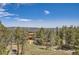 Scenic view of the home surrounded by trees and mountain views in the distance at 33 L Rd, Golden, CO 80403