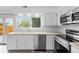 The kitchen features a stainless steel dishwasher and a view of the backyard at 34 Benthaven Pl, Boulder, CO 80305