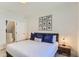 Comfortable bedroom featuring a queen bed with stylish bedside tables at 4100 E Iliff Ave # 4, Denver, CO 80222