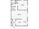 Detailed floor plan showcasing the layout of the home, including the living room, kitchen, bathroom, and bedroom at 3132 E 17Th Ave # B, Denver, CO 80206