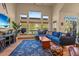 Bright and airy living room with high ceilings, large windows, and comfortable seating with scenic views at 6699 S Robb St, Littleton, CO 80127