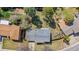 Aerial view of a home with a well-maintained roof, mature trees, and a neatly kept yard at 10429 Quivas St, Northglenn, CO 80234