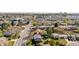Neighborhood aerial shot with mature trees, showcasing a house marked with a red pin near local amenities at 10429 Quivas St, Northglenn, CO 80234
