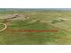 Home situated on expansive acreage with lush green pastures and approximate property lines outlined in red at 2710 Rustlers Canyon Loop, Elizabeth, CO 80107