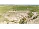 Remote aerial view showcasing a dramatic landscape with natural rock features, terrain, and home at 2710 Rustlers Canyon Loop, Elizabeth, CO 80107