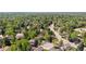 Overhead shot of a leafy residential neighborhood with curving streets at 6083 S Glencoe Way, Centennial, CO 80121
