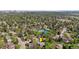 Expansive aerial view of a tree-lined neighborhood with community tennis courts and pool at 6083 S Glencoe Way, Centennial, CO 80121