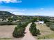 Aerial view of a sprawling property in a lush setting at 3823 Castle Butte, Castle Rock, CO 80109