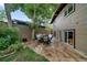 Outdoor patio with dining table, surrounded by a lush garden, offering a private dining experience at 1415 S Jasmine Way, Denver, CO 80224