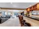 Wet bar overlooking the living room and backyard at 9132 Scenic Pine Dr, Parker, CO 80134