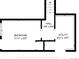 Floor plan displaying the basement layout including the bedroom, hall, and utility room at 915 N Irving St, Denver, CO 80204