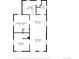 Floor plan showcasing the layout of the kitchen, primary bedroom, bathroom, living room, and dining area at 915 N Irving St, Denver, CO 80204