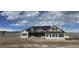 Charming single-story home featuring stone accents, gray siding, dark shutters, and a covered front porch at 270 High Meadows Loop, Elizabeth, CO 80107