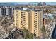 Exterior aerial view of a high-rise apartment building with skyline views with balcony features at 800 N Pearl St # 206, Denver, CO 80203
