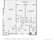 The floor plan highlights the layout of the residence, showcasing living, dining, bed, and office at 800 N Pearl St # 206, Denver, CO 80203
