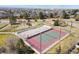 Close aerial view of neighborhood park featuring playground, hockey and tennis courts at 3785 E 134Th Ct, Thornton, CO 80241