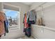 Walk-in closet with shelving and a view to the outside at 3785 E 134Th Ct, Thornton, CO 80241