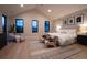 Spacious main bedroom with vaulted ceilings, neutral tones, and three large windows at 3087 S Dexter Way, Denver, CO 80222
