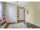 Bedroom with view of closet, neutral color, decorative curtains, and carpeted floors at 3640 York St, Denver, CO 80205