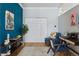 Bright home office with stylish decor, accent furniture, and a sliding door closet at 639 25Th St, Denver, CO 80205