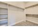 Walk-in closet featuring built-in shelving and carpeting at 2751 E 102Nd Pl, Thornton, CO 80229