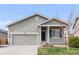 Charming single-story home with a covered porch, neutral siding, and a well-maintained front yard at 481 Vista Blvd, Brighton, CO 80603