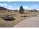 Neighborhood playground featuring swings and merry-go-round located in a park with scenic views at 3966 Aspen Hollow Ct, Castle Rock, CO 80104