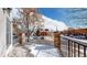 Deck with metal railings that overlooks the street in a residential area at 2503 N Ogden St, Denver, CO 80205