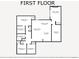 First floor plan showing bedrooms, bathrooms, kitchen, living room, and garage dimensions at 2725 S Monroe St, Denver, CO 80210