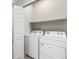 Laundry room with white washer and dryer units at 157 Ambrose St, Erie, CO 80516