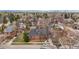 Aerial view of the house showing roof and neighborhood at 841 Niagara St, Denver, CO 80220