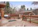 Wooden deck with hot tub and fenced in yard at 841 Niagara St, Denver, CO 80220