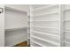 Spacious walk-in closet with built-in shelving and hanging rods at 841 Niagara St, Denver, CO 80220
