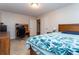 Comfortable bedroom with a desk, carpet flooring, and natural light at 1665 Avery Way, Castle Rock, CO 80109