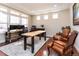 Bright home office features hardwood floors, natural light, and comfortable seating; a perfect workspace at 1665 Avery Way, Castle Rock, CO 80109