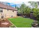 A fenced backyard offering a lush lawn and outdoor seating, perfect for relaxation and entertaining at 2507 9Th St, Boulder, CO 80304