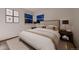 Tastefully decorated bedroom with plush bedding and ample natural light from two windows at 7054 S Flower Ct, Littleton, CO 80128