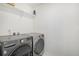 Convenient laundry room is equipped with new LG washer and dryer units, plus a storage shelf at 4108 N Quatar Ct, Aurora, CO 80019