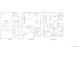 Floor plan showing layout of 1st, 2nd and 3rd floors, including 4 bedrooms, 3 baths, kitchen and garage at 7728 S Cherokee Trl, Centennial, CO 80016