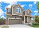 An inviting two-story home with a covered porch, two-car garage, and attractive exterior finishes at 13326 Olive Way, Thornton, CO 80602