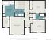 Upstairs floor plan featuring a primary bedroom with a bathroom, bedrooms and a hall at 13326 Olive Way, Thornton, CO 80602