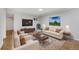 Finished basement Gathering room with tile flooring at 9193 W 7Th Ave, Lakewood, CO 80215