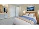 Cozy bedroom with a double bed and built in closet at 9193 W 7Th Ave, Lakewood, CO 80215