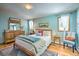 Comfortable bedroom with wooden furniture, warm lighting, and serene decor for a relaxing atmosphere at 107 Elk Dr, Evergreen, CO 80439