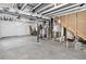 Unfinished basement with exposed ceiling and visible pipes at 5336 Trails Edge Ln, Castle Rock, CO 80104